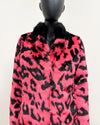 *One of Kind* Long Faux Fur Coat | Pink Panther - X-Small