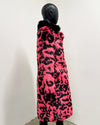 *One of Kind* Long Faux Fur Coat | Pink Panther - X-Small