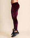 Men's Leggings Red | Burgundy Leopard