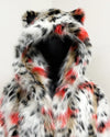 *One Of A Kind* Classic Faux Fur Coat |Strawberry Leopard -Medium