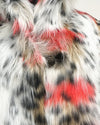 *One Of A Kind* Classic Faux Fur Coat |Strawberry Leopard -Medium