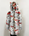 *One Of A Kind* Classic Faux Fur Coat |Strawberry Leopard -Medium