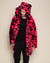 Neon Pink Leopard Classic Faux Fur Coat | Men's