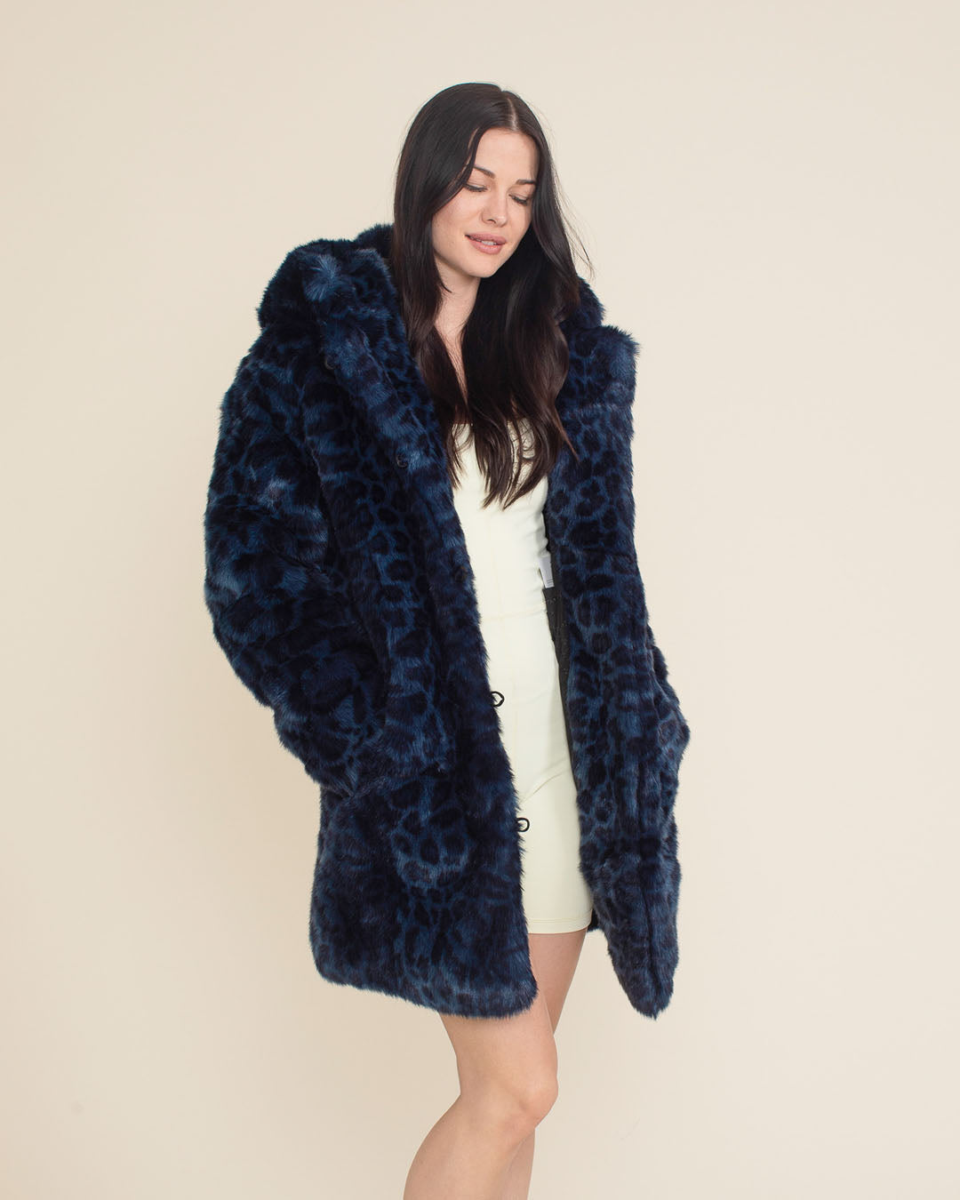 Indigo Leopard Classic Collector Edition Faux Fur Coat | Women's