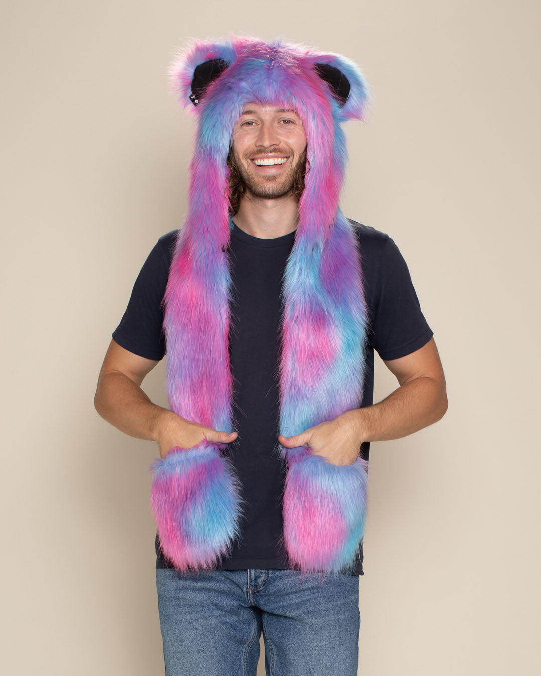 Cotton Candy Bear Collector Edition Faux Fur Hood | Men's