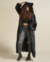 Classic Women's Long Faux Fur Coat | Black Panther