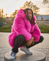 Classic Men's Faux Fur Coat | Pink Wolf