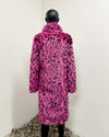 *One of a Kind* Long Faux Fur Coat  | Pink Cheetah - Medium