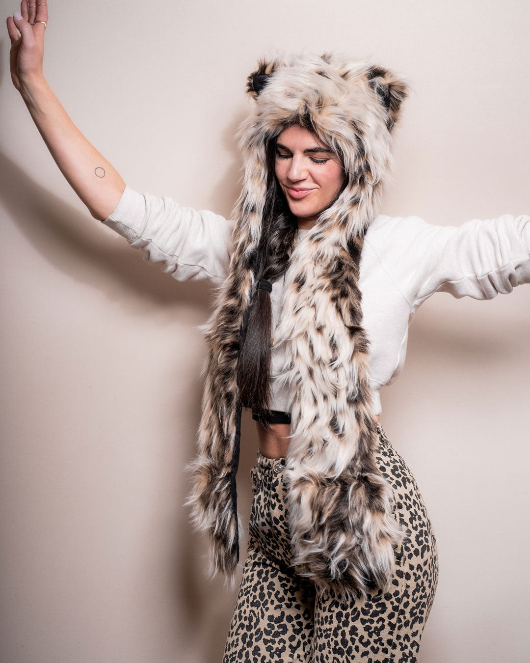 Lil' Cheetah Faux Fur Hood | Women's