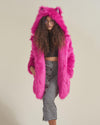 Classic Women's Pink Faux Fur Coat | Lipstick Wolf