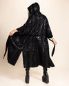 Women's Sequin Kimono | Black Snakeskin