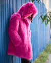 Classic Men's Faux Fur Coat | Pink Wolf