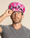 Men's Festival Hat - Captain Hat | Sequin Pink Flamingo