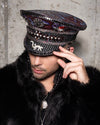 Men's Festival Hat - Captain Hat | Red Sequin Leopard