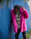 Classic Men's Faux Fur Coat | Pink Wolf