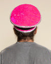 Men's Festival Hat - Captain Hat | Sequin Pink Flamingo