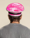 Men's Festival Hat - Captain Hat | Sequin Pink Flamingo