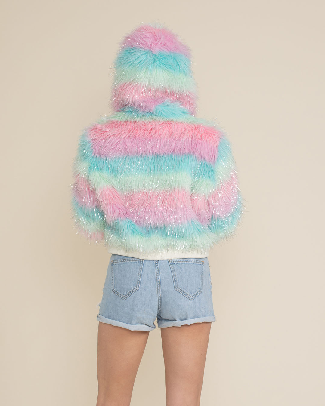 Doll Party Hooded Collector Edition Faux Fur Cropped Jacket | Women's