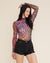 Sunset Leopard Mesh Long Sleeve Bodysuit | Women's