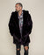 Midnight Wolf Luxe Classic Faux Fur Coat | Men's