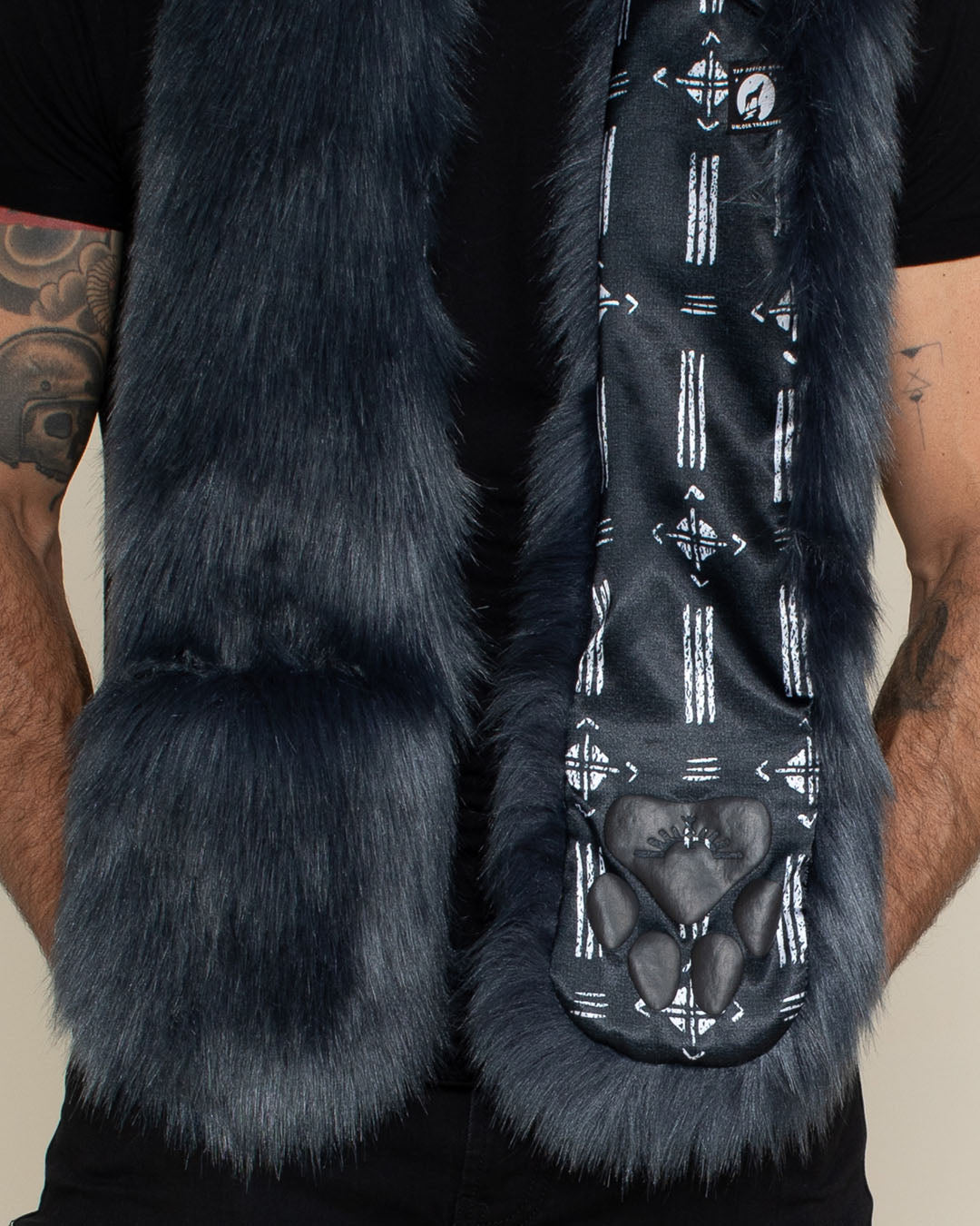 Moroccan Blue Wolf Collector Edition Faux Fur Hood | Men's