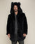 Black Wolf Classic Faux Fur Coat | Men's