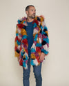 Hooded Men's Faux Fur Coat | Butterfly