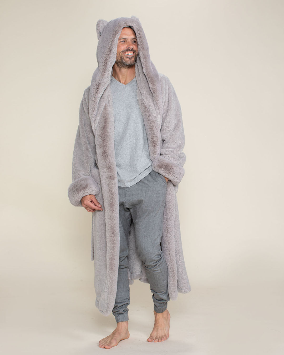 Silver Fox Classic Faux Fur Robe | Men's