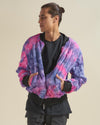 Men's Colorful Faux Fur Jacket | Cotton Candy Cat