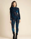 Teal Green Full Bodysuit | Snakeskin | Made-To-Order
