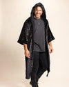 Men's Festival Kimono | Black & Metallic Gold Cheetah