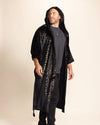 Men's Festival Kimono | Black & Metallic Gold Cheetah