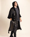 Men's Festival Kimono | Black & Metallic Gold Cheetah