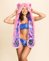 Pink Alley Cat Faux Fur Hood | Women's