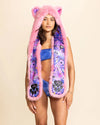 Pink Alley Cat Faux Fur Hood | Women's