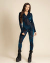 Teal Green Full Bodysuit | Snakeskin | Made-To-Order
