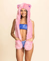 Pink Alley Cat Faux Fur Hood | Women's