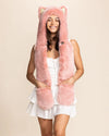 Pink Caribbean Wolf Faux Fur Hood | Women's