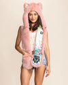 Pink Caribbean Wolf Faux Fur Hood | Women's