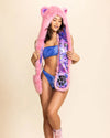 Pink Alley Cat Faux Fur Hood | Women's