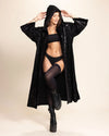 Women's Sequin Kimono | Black Snakeskin