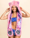 Pink Alley Cat Faux Fur Hood | Women's