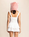 Pink Caribbean Wolf Faux Fur Hood | Women's