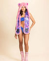 Pink Alley Cat Faux Fur Hood | Women's