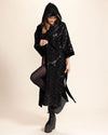 Women's Sequin Kimono | Black Snakeskin