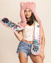 Pink Caribbean Wolf Faux Fur Hood | Women's