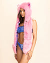 Pink Alley Cat Faux Fur Hood | Women's