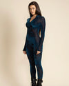 Teal Green Full Bodysuit | Snakeskin | Made-To-Order