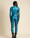 Women's Metallic Full Bodysuit | Blue Viper