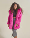 Classic Women's Pink Faux Fur Coat | Lipstick Wolf